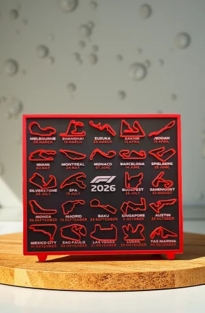 لوحة جدول سباقات فورمولا 1 (F1 2026)